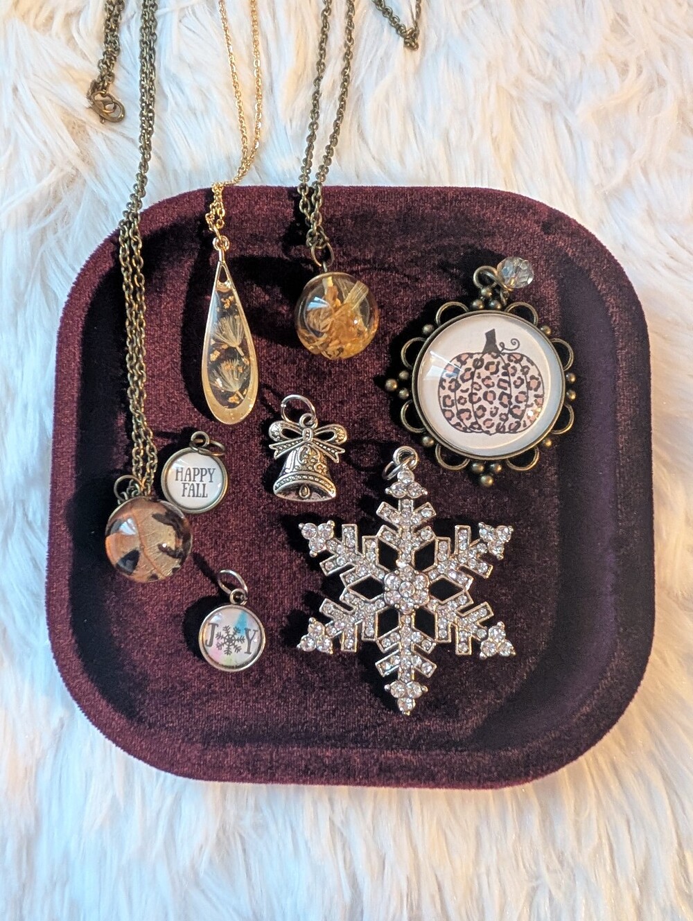 Boho Retro Vintage Bundle Of 8 Necklaces Pendants